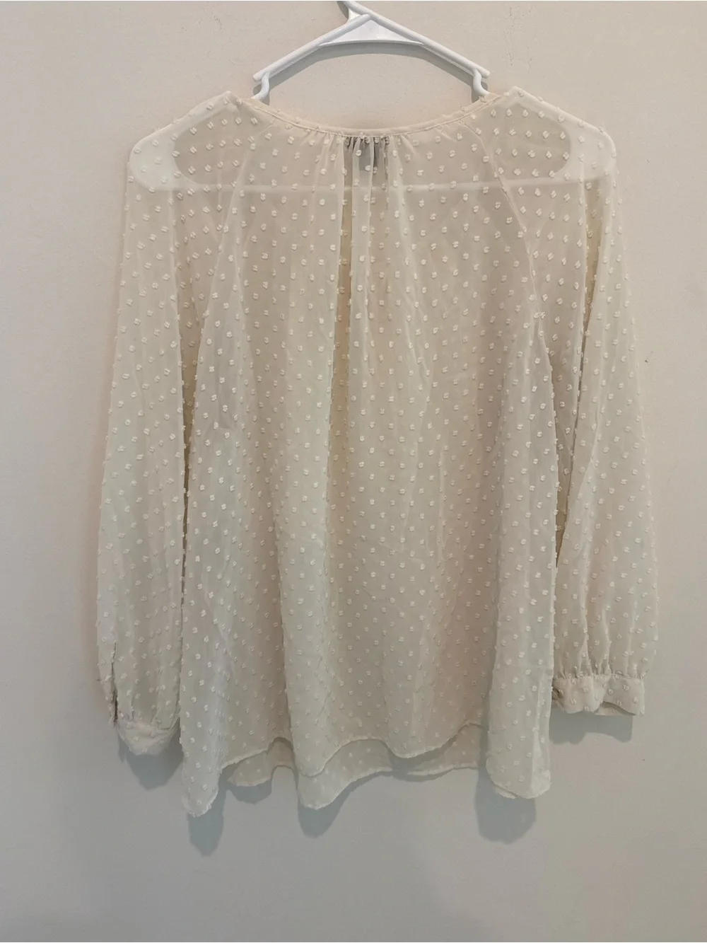 J. Crew sheer cream